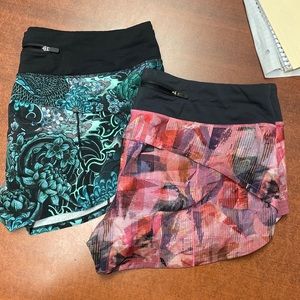 TWO NEW size 10 lululemon speed shorts selling together $65 total!